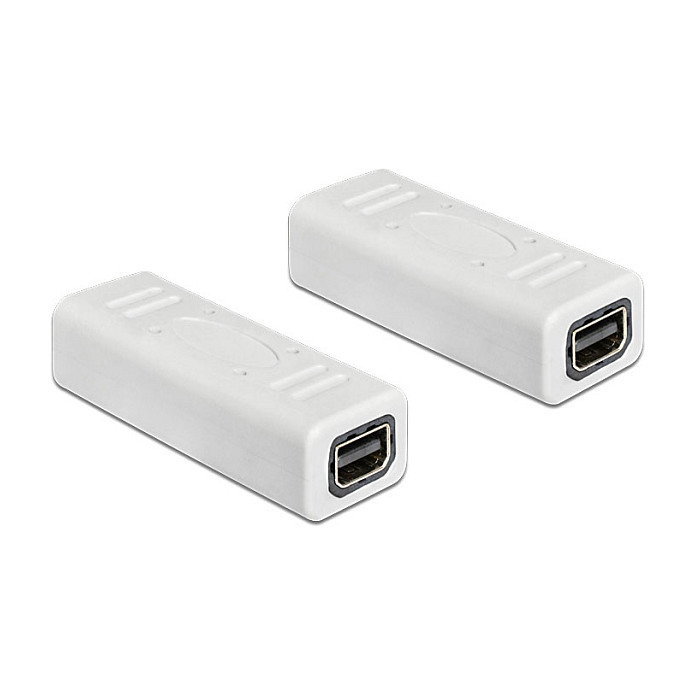DeLOCK 65450 Adaptador de cambio de género Mini DisplayPort hembra a hembra, Blanco DeLOCK 65450 Adaptador de cambio de género Mini DisplayPort hembra a hembra, Blanco