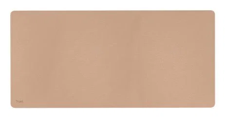 Trust Benya Alfombrilla Protector de Escritorio XXL PVC Vegano Color Beige para Teclado y Ratón, 90x43 cm