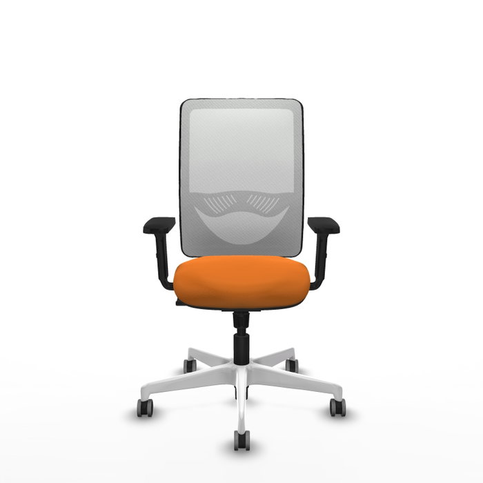 PIQUERAS Y CRESPO Silla de oficina Zulema Naranja y Blanco