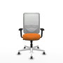 PIQUERAS Y CRESPO Silla de oficina Zulema Naranja y Blanco