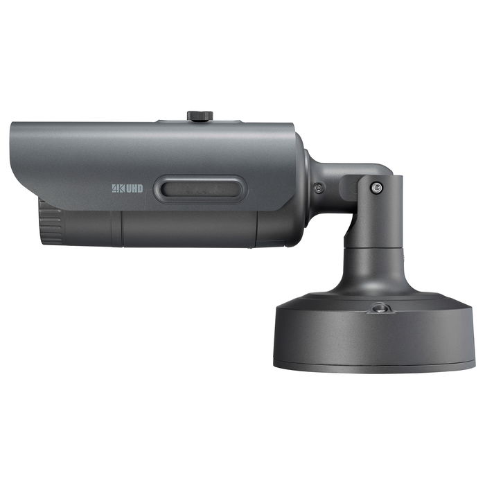 Hanwha - Wisenet Cámara de Seguridad IP Bullet PNO-A9081RLP 4K (8MP) con Visión Nocturna, PoE, IP66/67, IK10