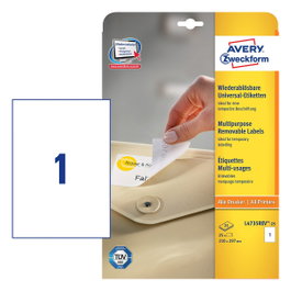 AVERY Zweckform L4735REV-25 blanco 210,0 x 297,0 mm