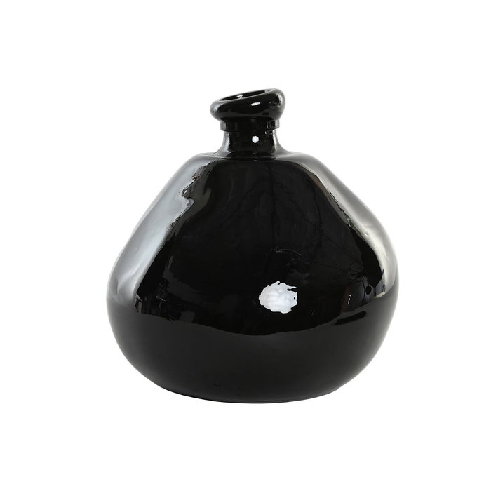 DKD Home Decor Jarrón de Cristal Reciclado Orgánico 11L Negro DKD Home Decor Jarrón de Cristal Reciclado Orgánico 11L Negro
