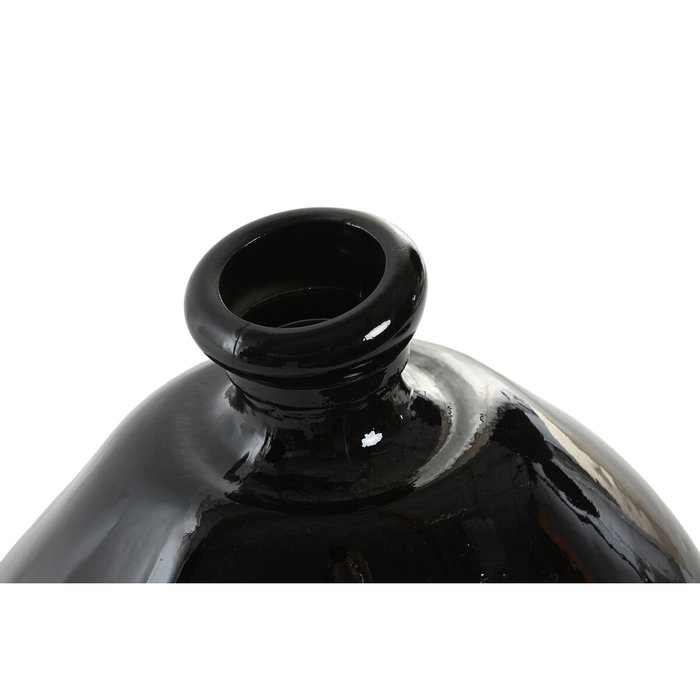 DKD Home Decor Jarrón de Cristal Reciclado Orgánico 11L Negro DKD Home Decor Jarrón de Cristal Reciclado Orgánico 11L Negro