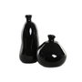 DKD Home Decor Jarrón de Cristal Reciclado Orgánico 11L Negro