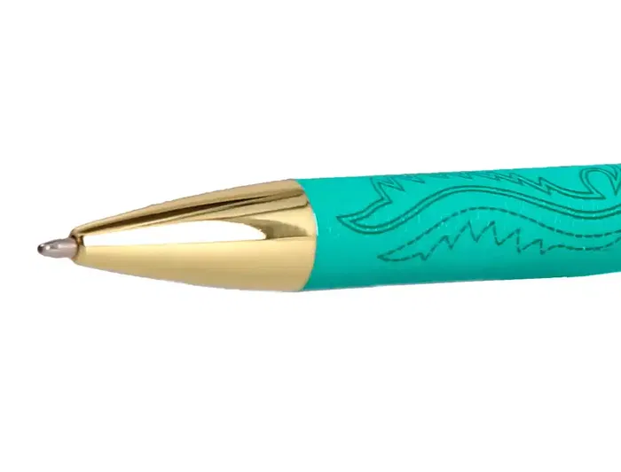 Belius Wild West Bolígrafo Aluminio Verde Dorado Tinta Azul 1mm