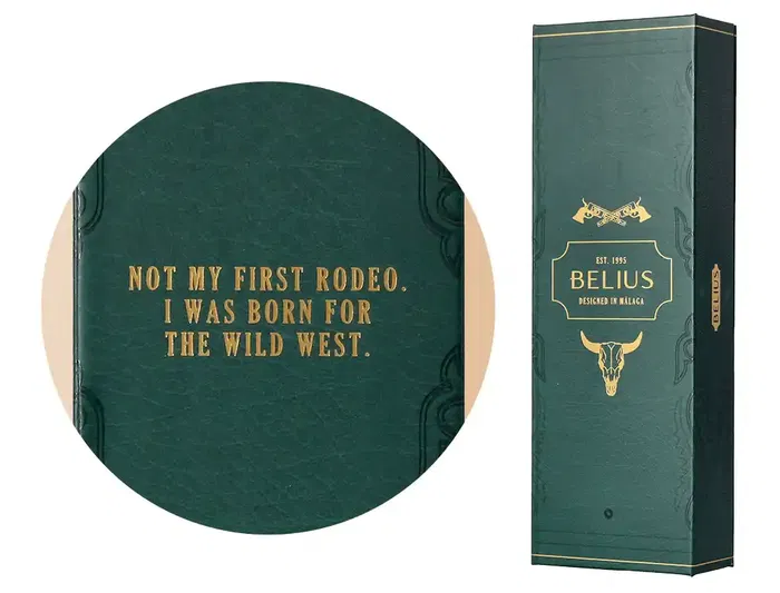 Belius Wild West Bolígrafo Aluminio Verde Dorado Tinta Azul 1mm