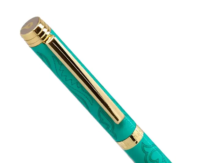 Belius Wild West Bolígrafo Aluminio Verde Dorado Tinta Azul 1mm