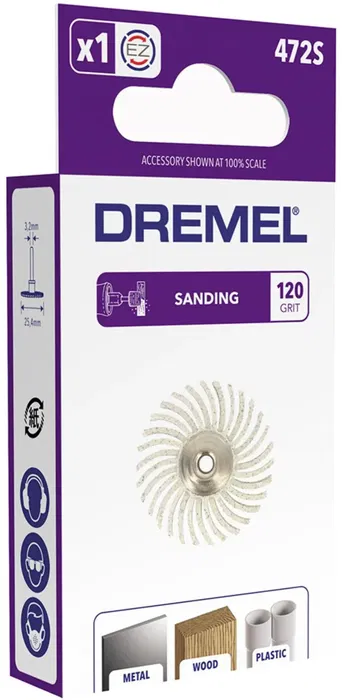 Dremel Cepillo Abrasivo de Precisión Grano 120 para Limpieza y Acabado