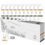 Tech One Tech Pack de 10 cables USB 2.0 Basik TEC2953 USB a USB-C de 1m Blanco