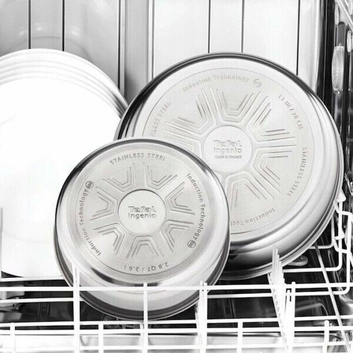 Batería de Cocina Tefal L897SB74 Negro Rojo Acero 11 Piezas