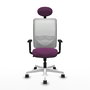 PIQUERAS Y CRESPO Silla de oficina Zulema Morado/Blanco