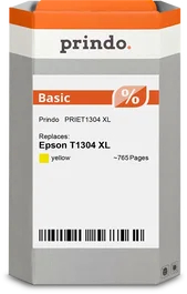 Prindo Basic XL Cartucho de Tinta Amarillo para Epson T1304 XL