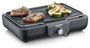 Severin PG8556 Barbacoa de mesa eléctrica con placa grill antiadherente estriada