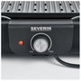 Severin PG8556 Barbacoa de mesa eléctrica con placa grill antiadherente estriada