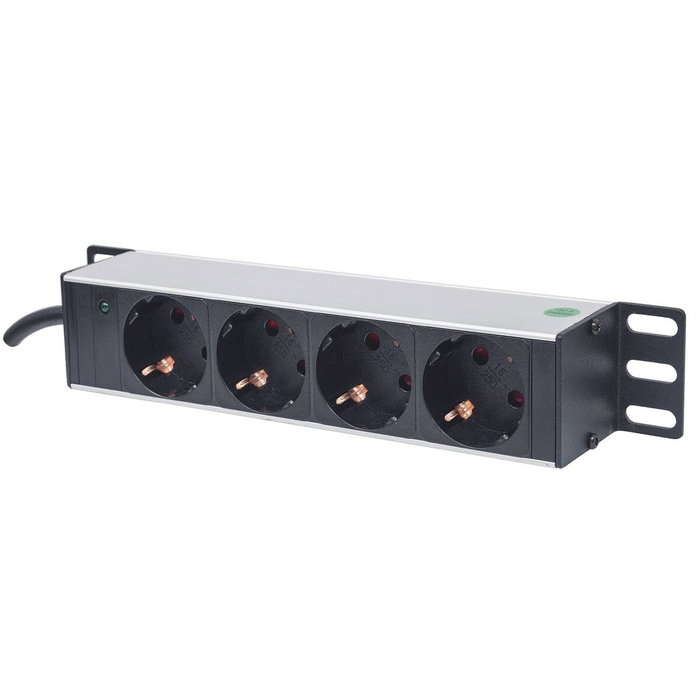 Intellinet PDU 1U 10 Pulgadas con 4 Tomas Schuko