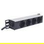 Intellinet PDU Básico 1U de 10" con 4 Salidas AC Tipo F y Cable de 1.8m, Montaje Horizontal/Vertical - Certificación UL
