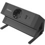 Fellowes Regleta de Sobremesa 1 Toma AC y 2 USB (1A + 1C) Negro