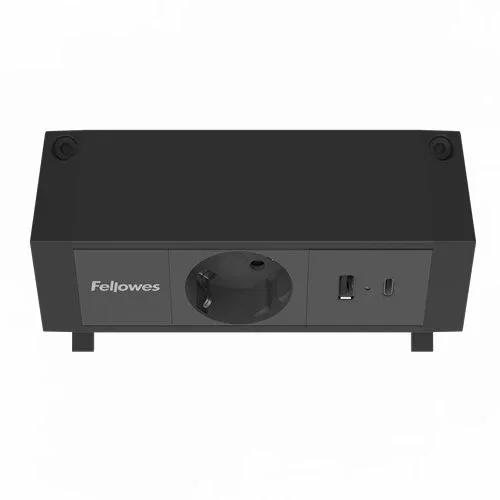 Fellowes 100137172 Regleta Sobremesa 1 Toma AC, 1 USB-A 18W, 1 USB-C 30W, Fácil Instalación, Cable 2m, Negro Fellowes 100137172 Regleta Sobremesa 1 Toma AC, 1 USB-A 18W, 1 USB-C 30W, Fácil Instalación, Cable 2m, Negro