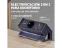Fellowes Regleta de Sobremesa 1 Toma + USB-A + USB-C 30W, con Abrazadera y Cable de 2m, Negro