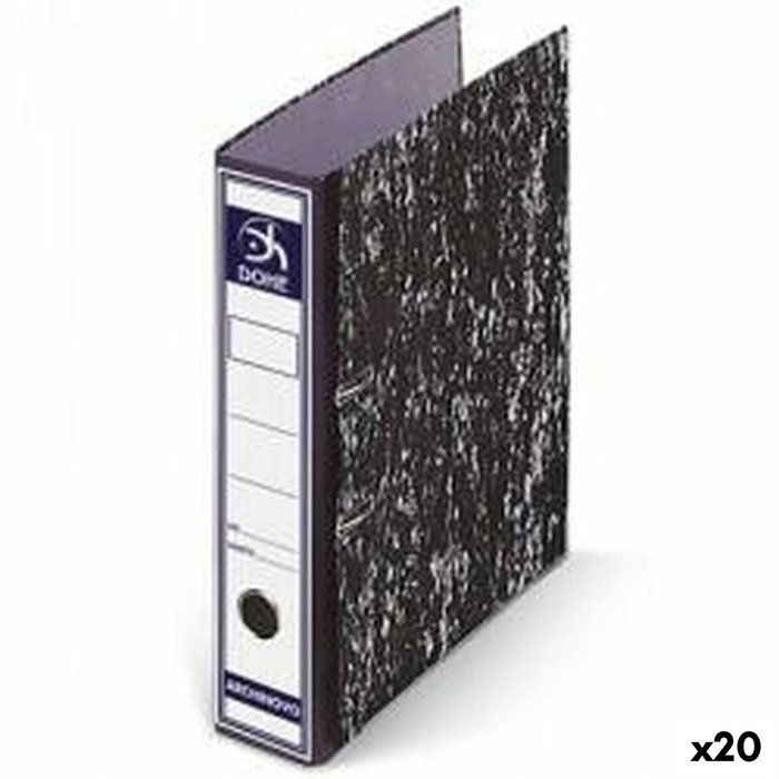 Dohe Archivador de Palanca Archinovo Folio Negro Jaspeado (Set de 20)