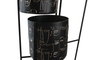 DKD Home Decor Macetero de Metal Negro 22x22x93 cm