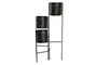 DKD Home Decor Macetero de Metal Negro 22x22x93 cm