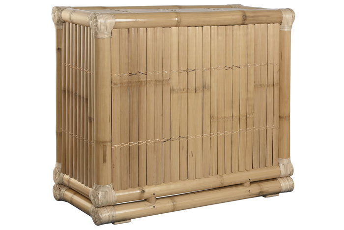 DKD Home Decor Cómoda Tropical 50 x 95 x 112 cm Natural Bambú Ratán 8 Cajones
