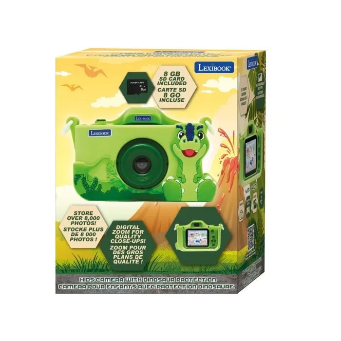 Lexibook AAAMW25470 Cámara para Niños con Protección contra Dinosaurios