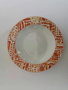 DKD Home Decor Set de 4 Platos de Porcelana Ethnic Shengda Naranja Surtido de 2 Diseño