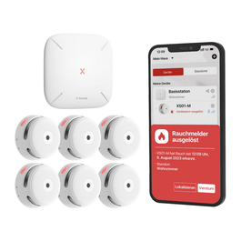 X-Sense FS61 Sistema de alarma contra incendios con Gateway (6×XS01-M 1×SBS50)