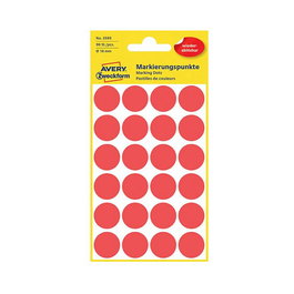 AVERY Zweckform Etiquetas de Identificación Rojas de 18,0 mm, 96 Unidades