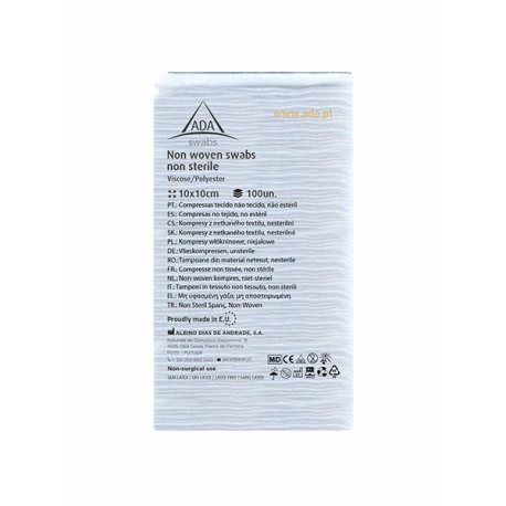 Gasa TNT no estéril de 4 capas 10x10 cm (100 unidades) Gasa TNT no estéril de 4 capas 10x10 cm (100 unidades)