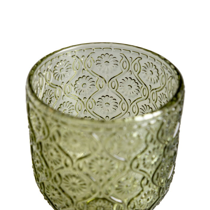 Ixia Copa Decorativa Verde de Cristal de 340ml Ixia Copa Decorativa Verde de Cristal de 340ml