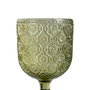 Ixia Copa Decorativa Verde de Cristal de 340ml