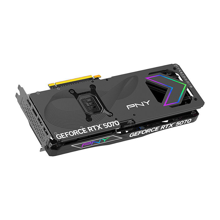 PNY RTX 5070 VERTO ARGB OC 12GB GDDR7 Triple Ventilador Tarjeta Gráfica - GeForce RTX 5070, 6144 Núcleos, PCIe x16 5.0, Iluminación RGB, Overclocked