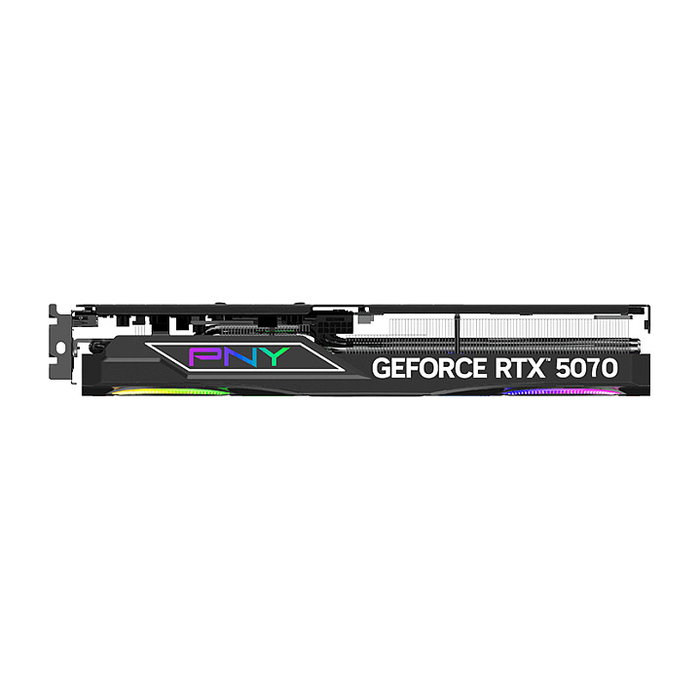 PNY RTX 5070 VERTO ARGB OC 12GB GDDR7 Triple Ventilador Tarjeta Gráfica - GeForce RTX 5070, 6144 Núcleos, PCIe x16 5.0, Iluminación RGB, Overclocked