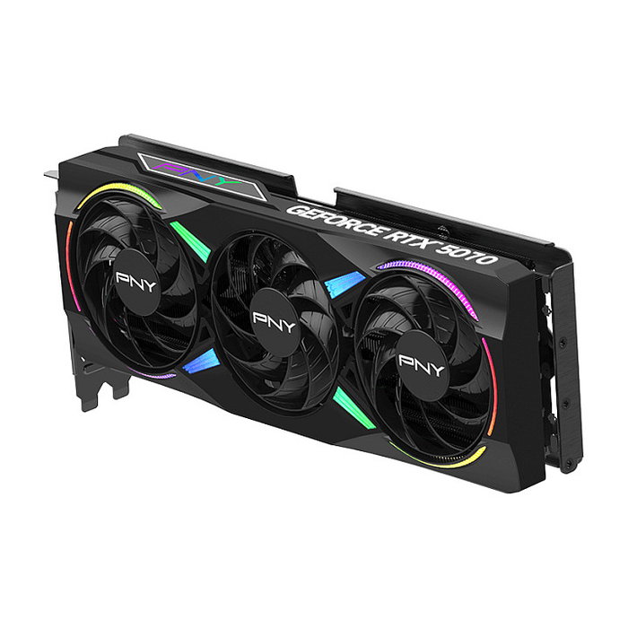 PNY RTX 5070 VERTO ARGB OC 12GB GDDR7 Triple Ventilador Tarjeta Gráfica - GeForce RTX 5070, 6144 Núcleos, PCIe x16 5.0, Iluminación RGB, Overclocked