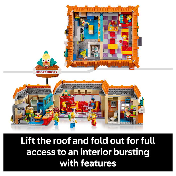 LEGO Icons 10352 The Simpsons: Krusty Burger Juego de Construcción 1635 Piezas para Adultos