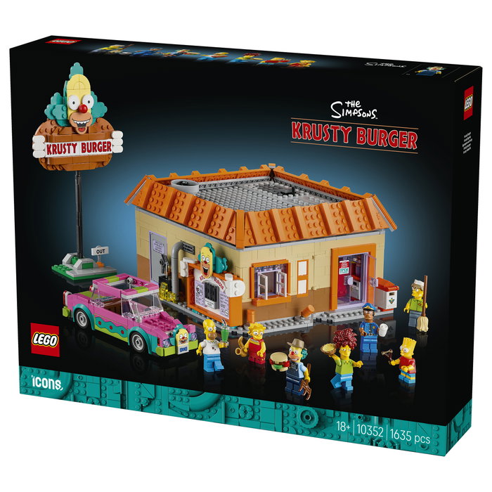LEGO Icons 10352 The Simpsons: Krusty Burger Juego de Construcción 1635 Piezas para Adultos