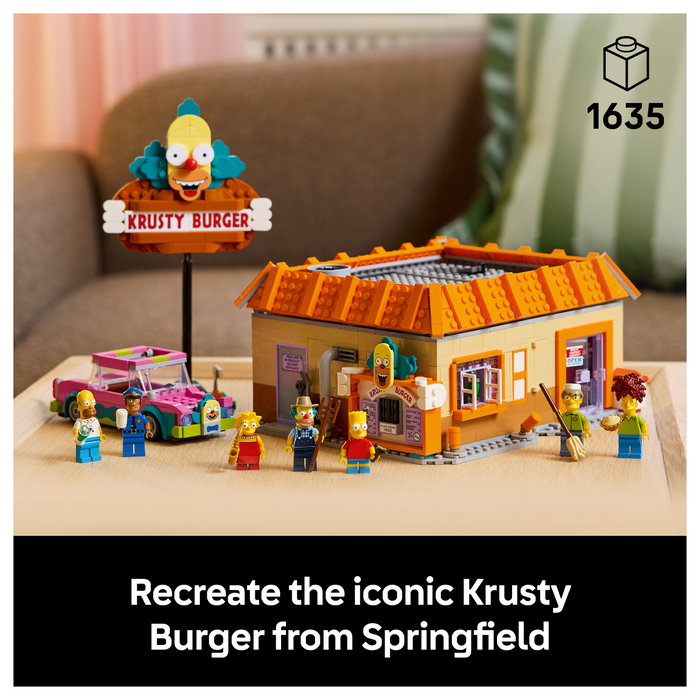 LEGO Icons 10352 The Simpsons: Krusty Burger Juego de Construcción 1635 Piezas para Adultos