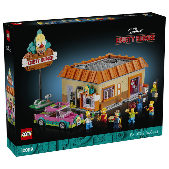 LEGO Icons 10352 The Simpsons: Krusty Burger Juego de Construcción 1635 Piezas para Adultos