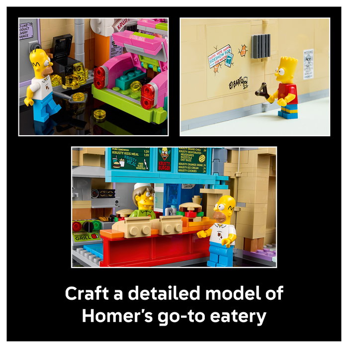 LEGO Icons 10352 The Simpsons: Krusty Burger Juego de Construcción 1635 Piezas para Adultos