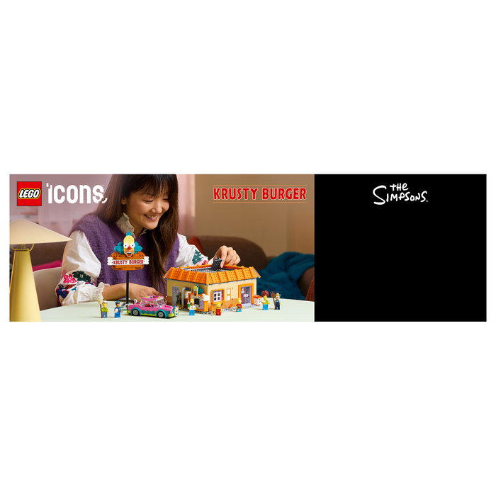 LEGO Icons 10352 The Simpsons: Krusty Burger Juego de Construcción 1635 Piezas para Adultos