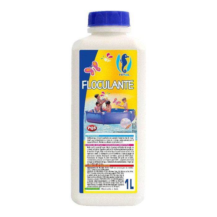 PQS Floculante Clarificante Líquido para Piscinas, 1 Litro - Tratamiento Agua, Elimina Partículas en Suspensión PQS Floculante Clarificante Líquido para Piscinas, 1 Litro - Tratamiento Agua, Elimina Partículas en Suspensión
