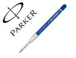 Recambio Parker Plastico Punta Normal Azul