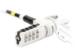 Mobilis 001254 Cable Antirrobo con Combinación 1,8 m Blanco Acero