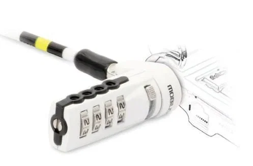 Mobilis 001254 Cable de Seguridad Antirrobo con Combinación, 1.8 m, Acero (Resistencia 1000 kg), Blanco Mobilis 001254 Cable de Seguridad Antirrobo con Combinación, 1.8 m, Acero (Resistencia 1000 kg), Blanco