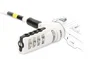 Mobilis 001254 Cable de Seguridad Antirrobo con Combinación, 1.8 m, Acero (Resistencia 1000 kg), Blanco