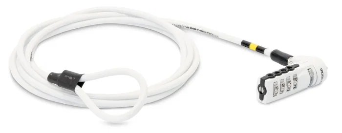 Mobilis 001254 Cable de Seguridad Antirrobo con Combinación, 1.8 m, Acero (Resistencia 1000 kg), Blanco Mobilis 001254 Cable de Seguridad Antirrobo con Combinación, 1.8 m, Acero (Resistencia 1000 kg), Blanco